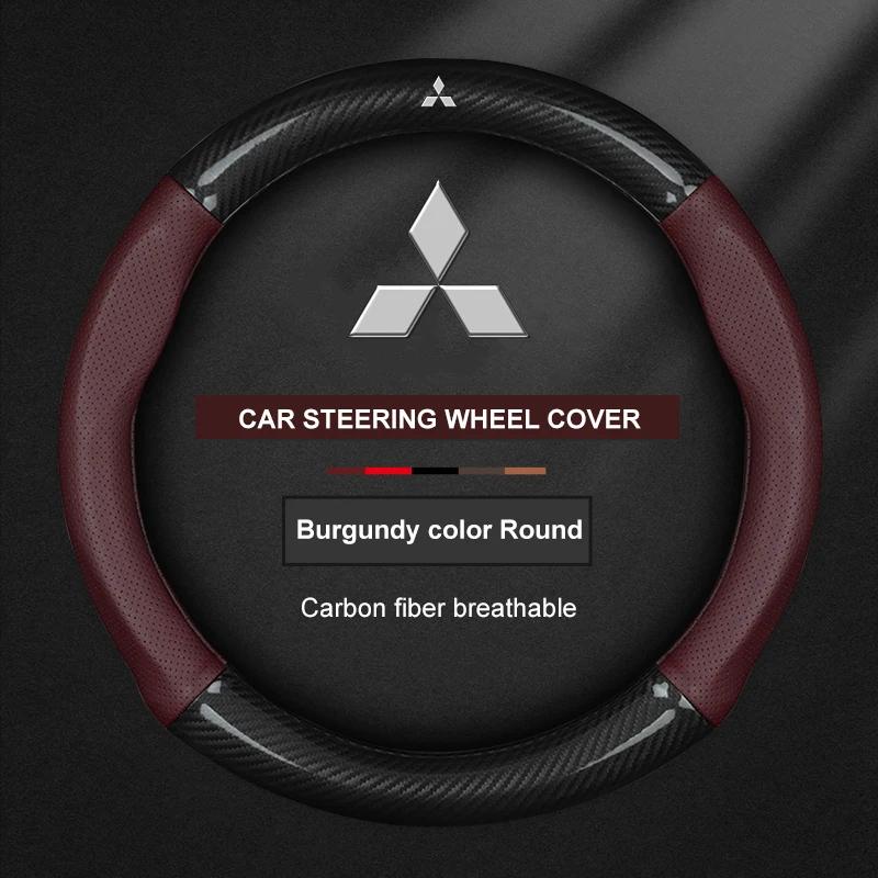 For Mitsubishi Outlander Pajero Asx Colt Lancer EX Evolution X L200 Triton RALLIART Delica Eclipse Car Steering Wheel Cover