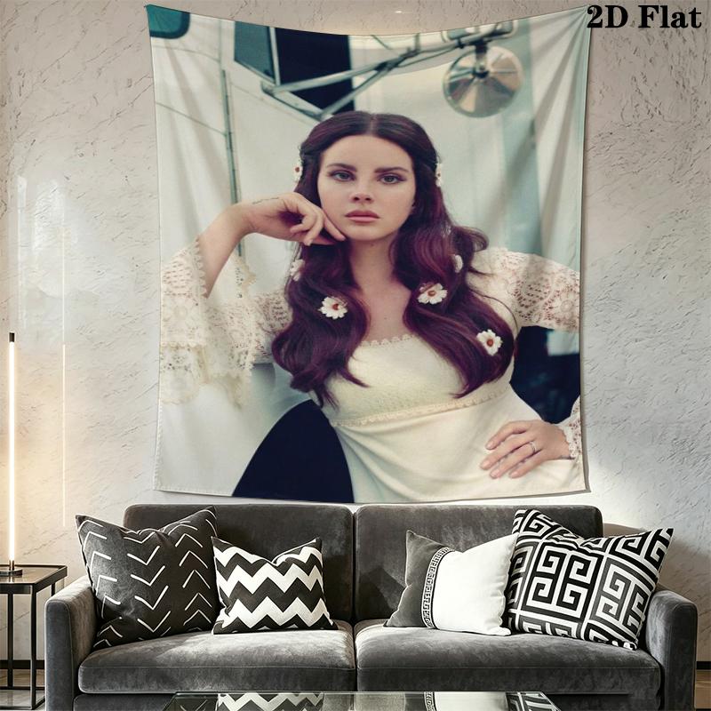 Lana Del Rey Wall Tapestry Aesthetic Wall Hanging Printed Fabric Blanket Decorative Tapestries for Bedroom Living Room Home Decor