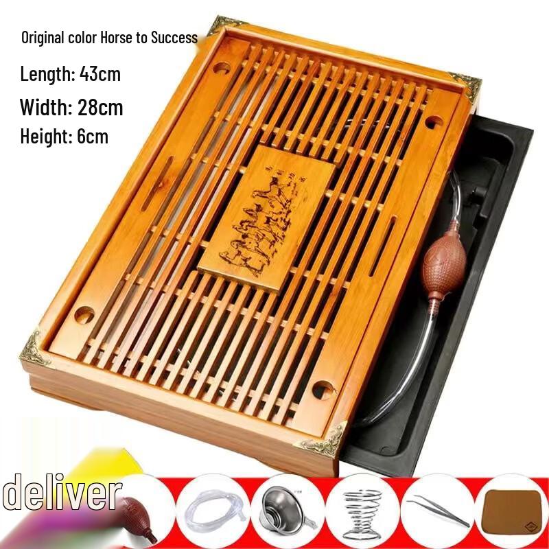 Bamboo Tea Tray with Drainage