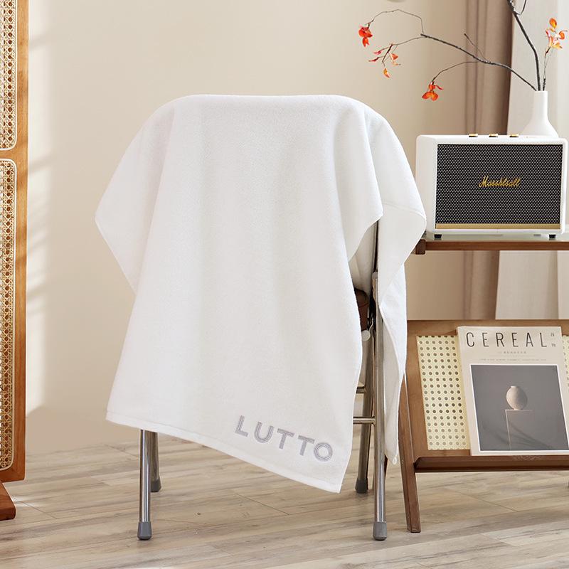 

A-Class Luxury Pure Cotton Bath Towel - Soft, Absorbent, Solid Color Long-Staple Cotton 70x140 cm слоновая кость