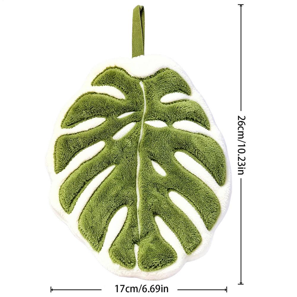 Leaves Hand Towel Bathroom Accessories Absorbent Kitchen Towel Soft Towel Hanging Towels Handkerchief Towels Home Wash Towels