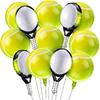 12 Pieces Tennis Party Balloons Green, Foil Tennis Racket Balloon for Men Women Sports Themed Birthday Party Decorations Supplies