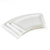 Pure White Plastic Irregular Plate Dish Commerce Serving Tray BBQ Picnic Plates Dessert Snacks Fruit Dishes Kitchen Tableware