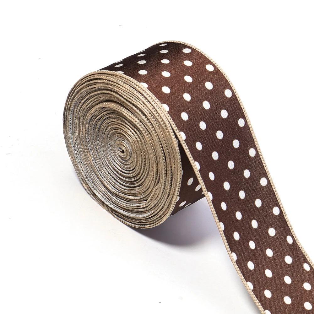 Polka Dot Printed Printed Ribbons Polyester Decoration Ribbon Decorative DIY Ribbons  Gift Wrapping