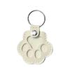 Leather Pet Fur Keychain with Dog Paw Charm