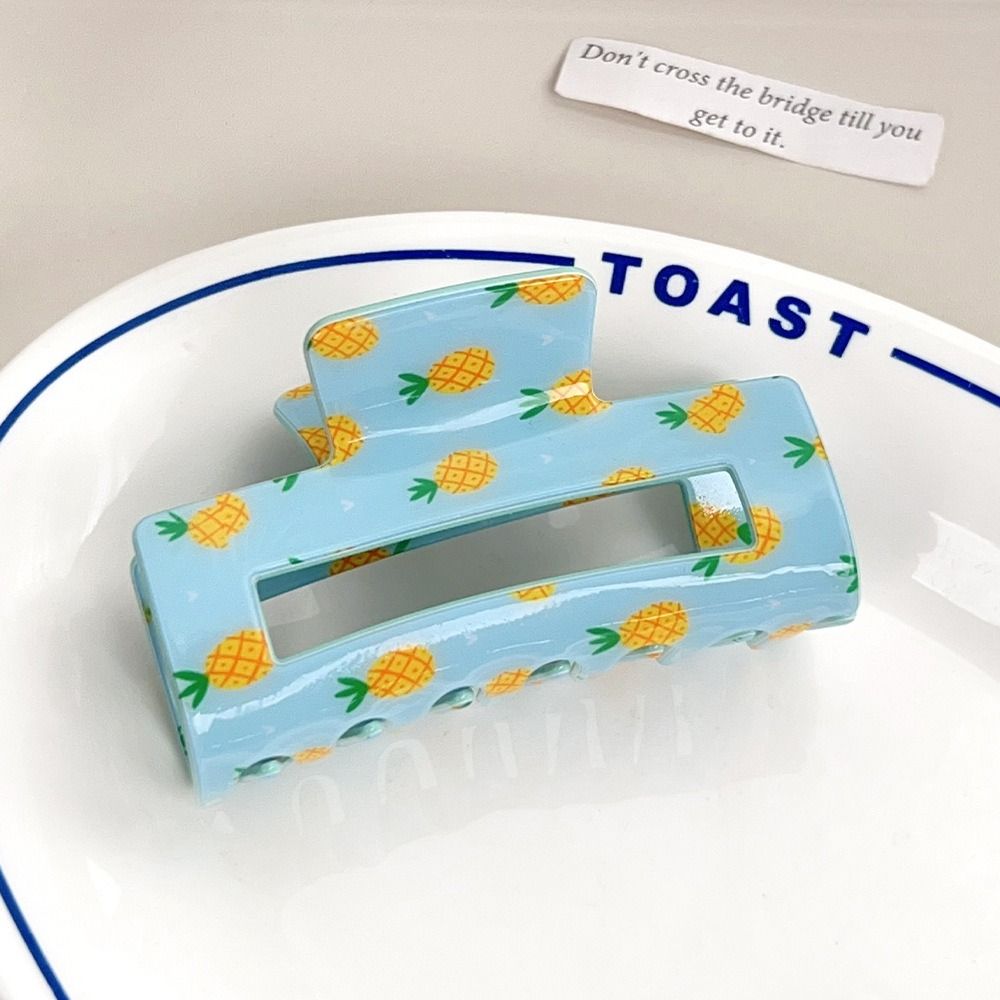 Square Fruit Series Crab Clip Cherry/Watermelon Acetic Acid Shark Clip Lady/Girls