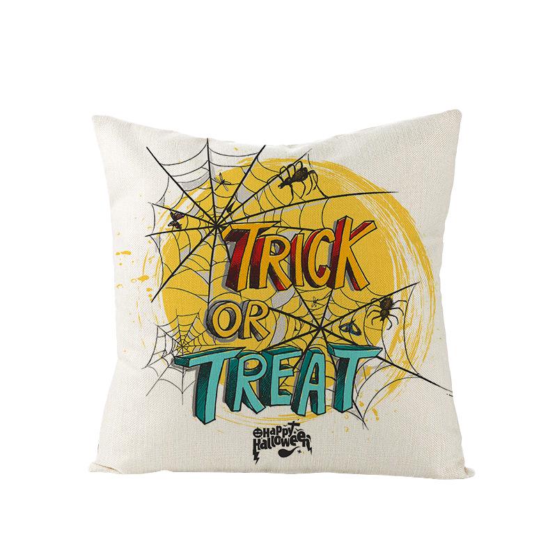 Neue Halloween Polyester Kissenbezug Zuhause Zuhause Schlafzimmer Sofa Kissen Lendenkissenbezug