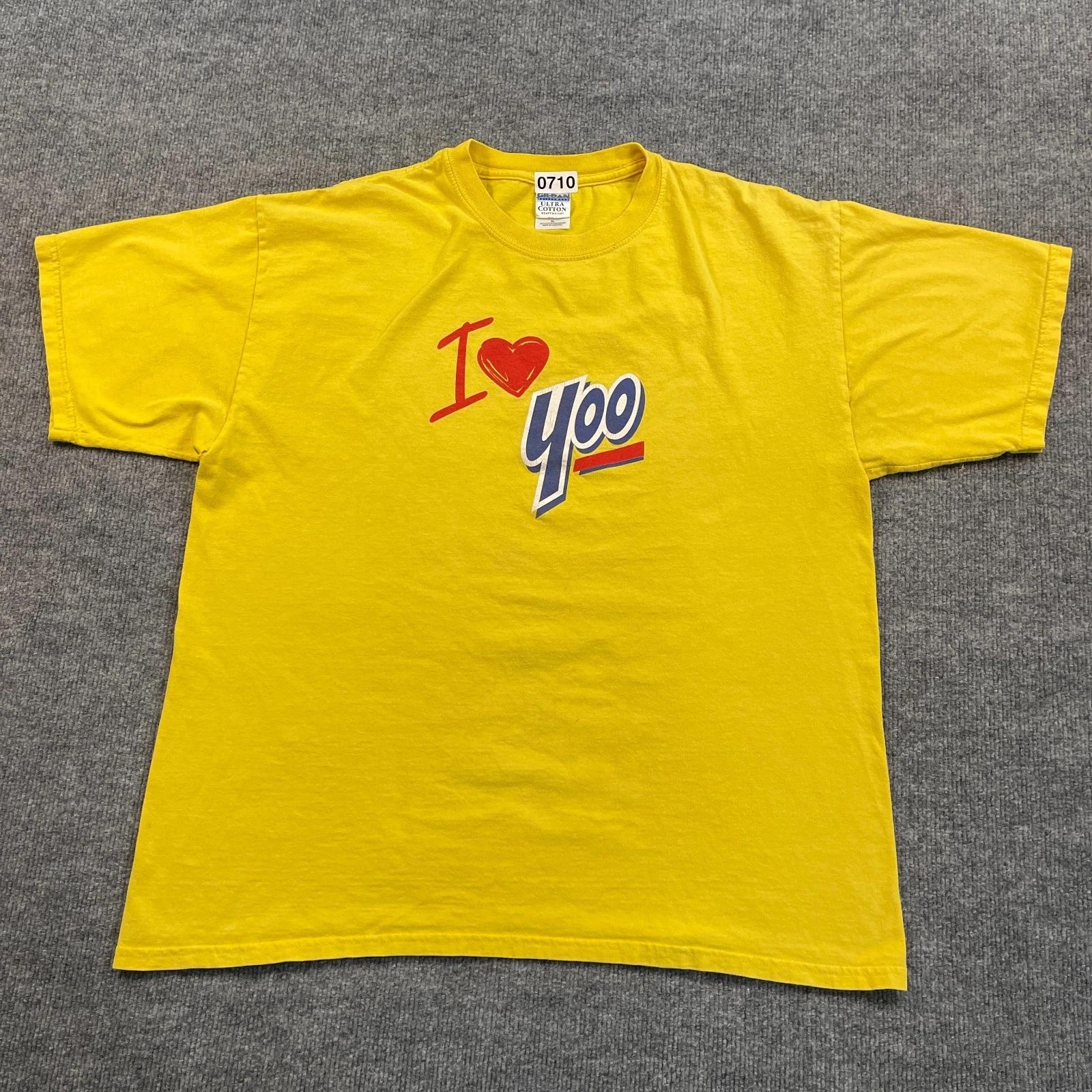 Vintage 90s I Love Yoo-Hoo Chocolate Drink Shirt XL 23x27 Yellow L