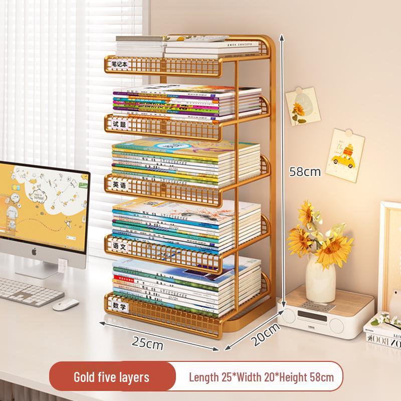 Desktop Book Organizer and Storage Rack