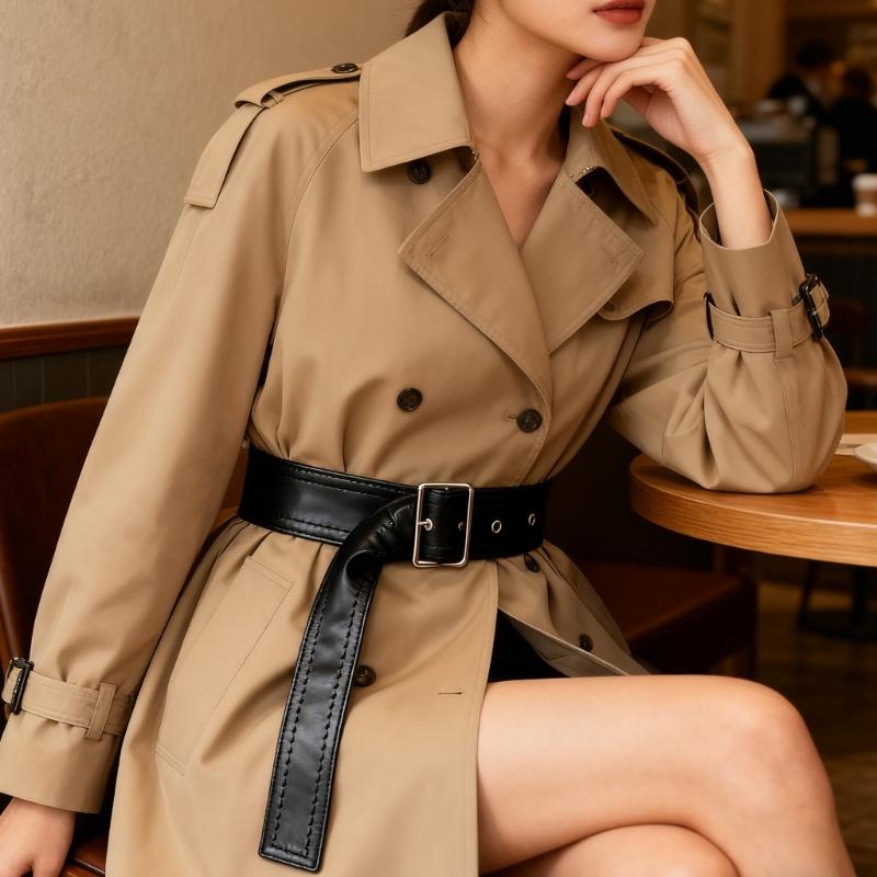 Fashion Black PU Belt Flexible Waist Strap With Secure Buckles Adults Teens Multi Size Comfortable Waist Belt