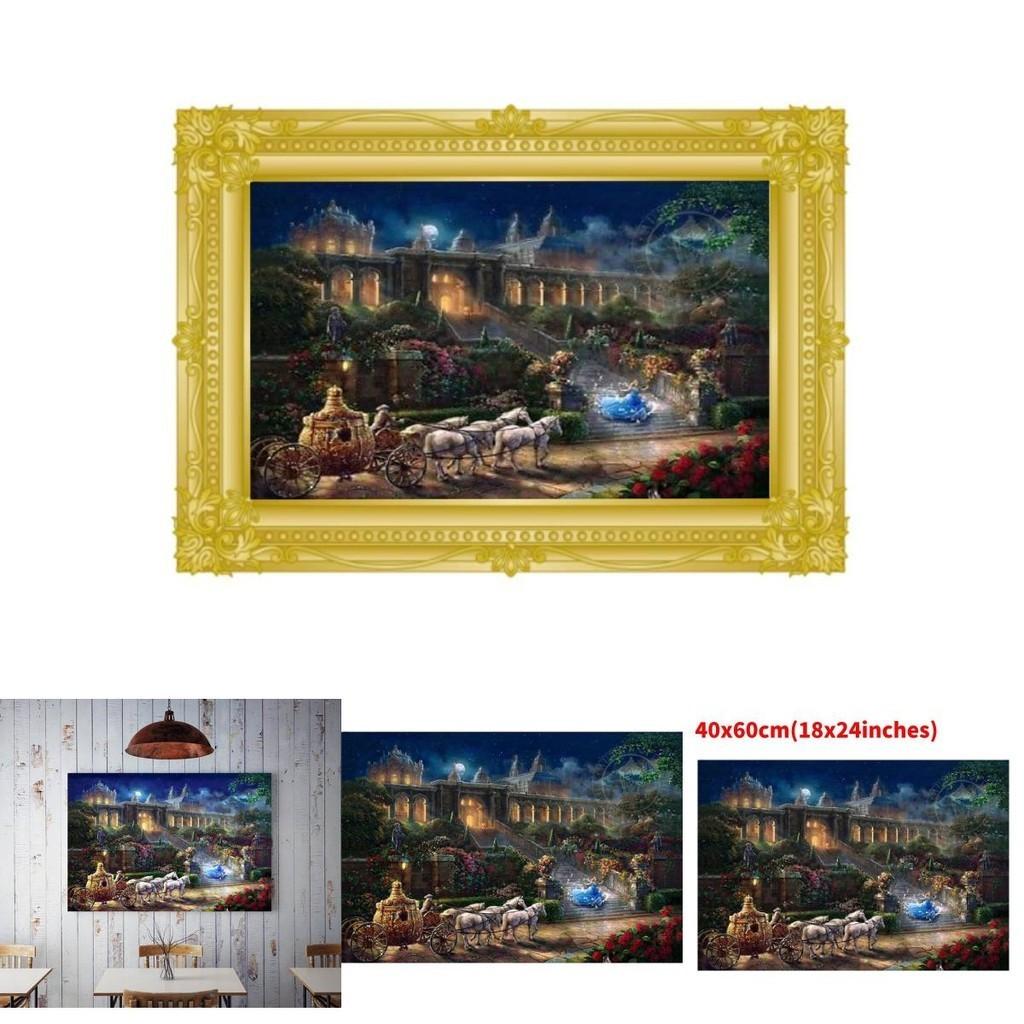 Mermaid Princess Canvas Wall Art Modern Fairy Tale Kids Room Decor Painting