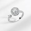 Minimalist Flower Shape Adjustable Open Ring For Women With Copper Material Fashion Jewelry