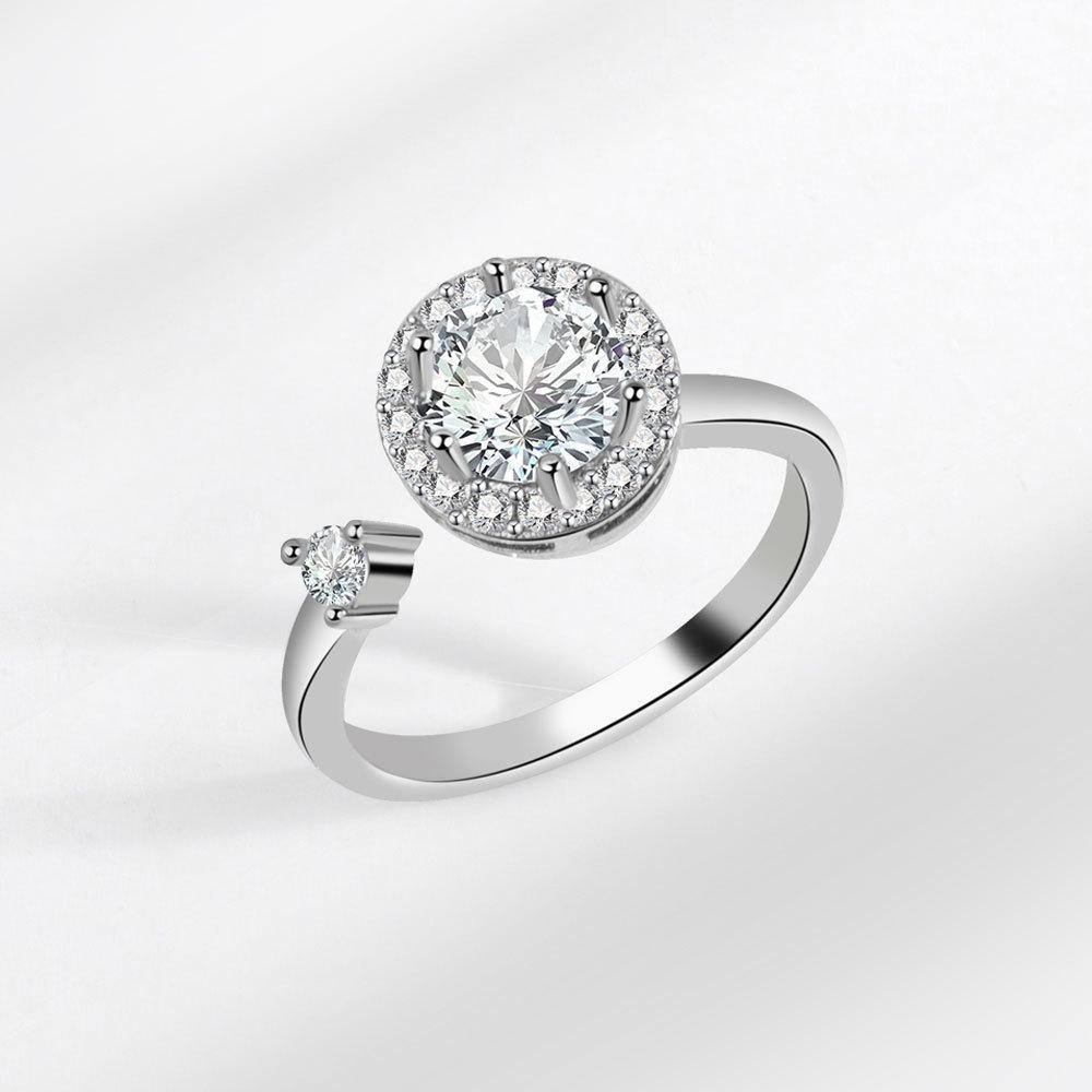 Minimalist Flower Shape Adjustable Open Ring For Women With Copper Material Fashion Jewelry