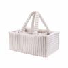 Large Capacity Baby Diaper Organizer Plush Flannel Mommy Storage Bag Cozy Nappy Organizer Bag  Car