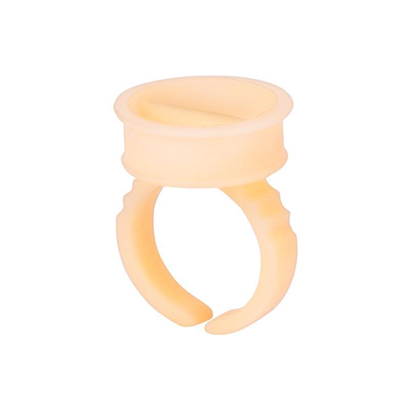 100PCS Disposable Soft Silicone Tattoo & Eyebrow Embroidery Pigment Cups with Finger Ring
