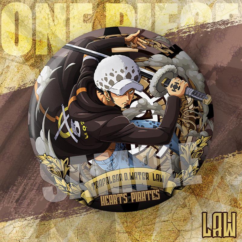 One Piece Double Flash Badge Robin Luffy Nami Anime Merchandise Barrage Valley Collectible Accessories For Fans Gift