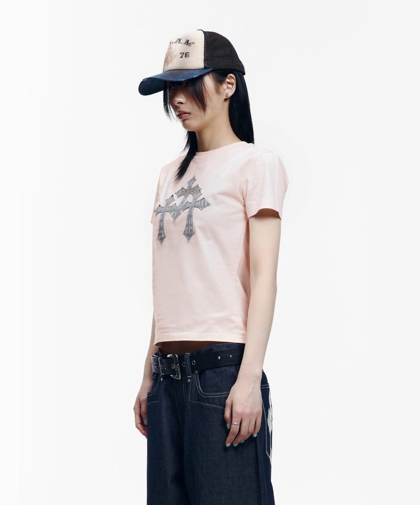 AAKAM Trinity Cross Half Top (Pink)