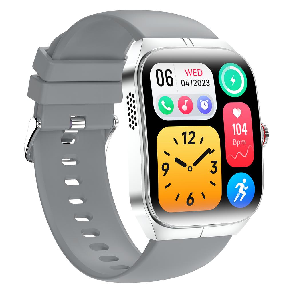 Rainbuvvy HK80 Smart Bracelet Android Smartwatch 128MB ROM 1.95inch AMOLED Full Touchscreen BT5.3 Long Standby Heart Rate Calories NFC Sports Watch