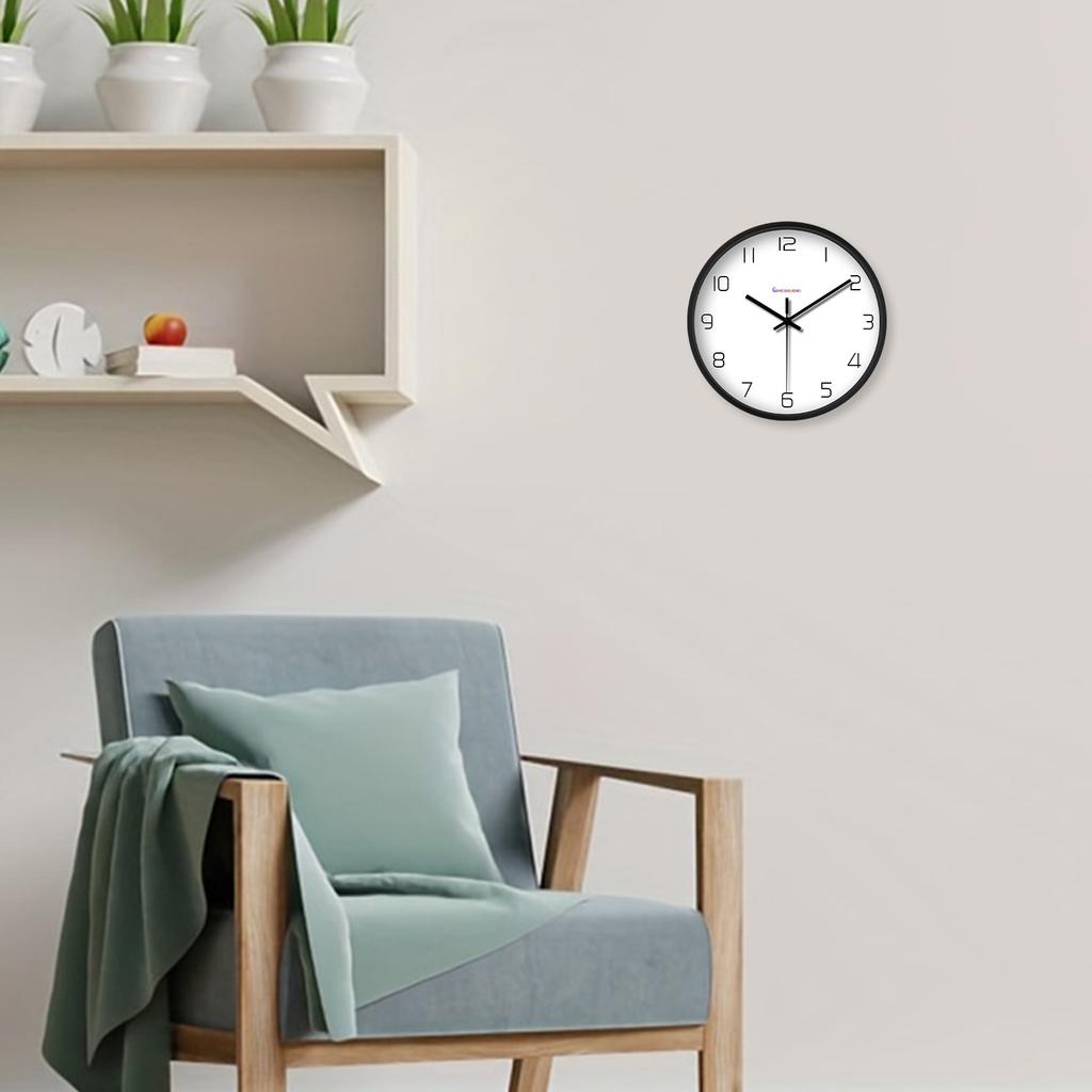 8Inch Up-to-date High-Quality Simple High-Quality Pattern High-Quality Plastic High-Quality Glass High-Quality Wall High-Quality Clock High-Quality