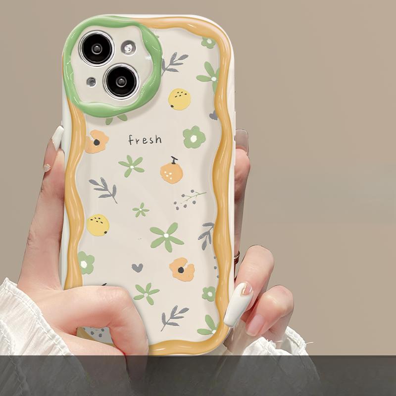Applicable To Apple 15 Mobile Phone Case IPhone 14/13promax3 Full Screen Floral Chain 11/12 Transparent Silicone