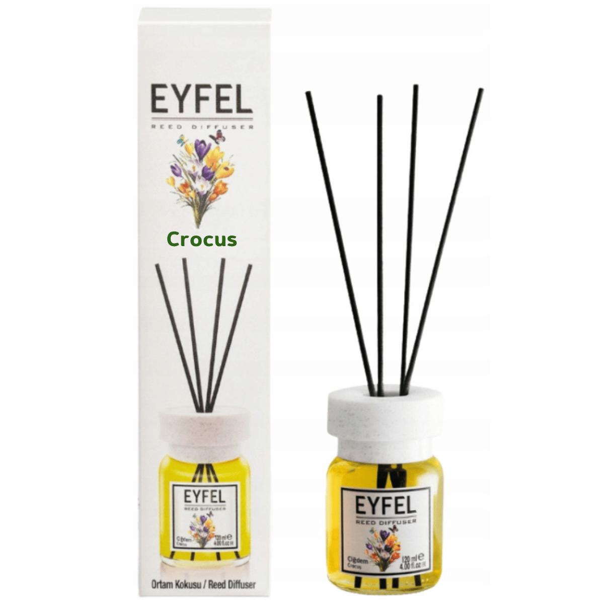 EYFEL - REED DIFFUSER - GEURSTOKJES - HUISPARFUM - CROCUS - 120ML