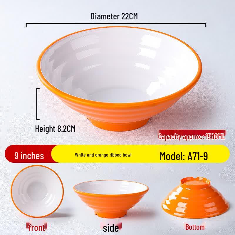 Two-Tone Melamine Noodle Bowl