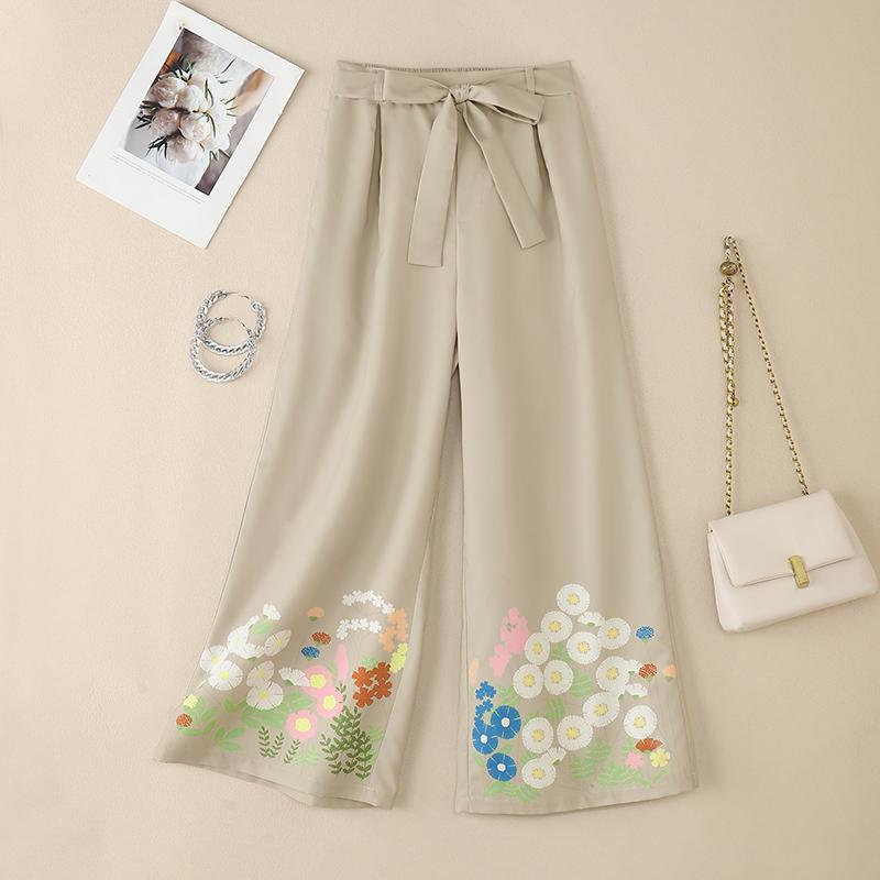 ZANZEA Womens Loose Casual Floral Print Long Pants