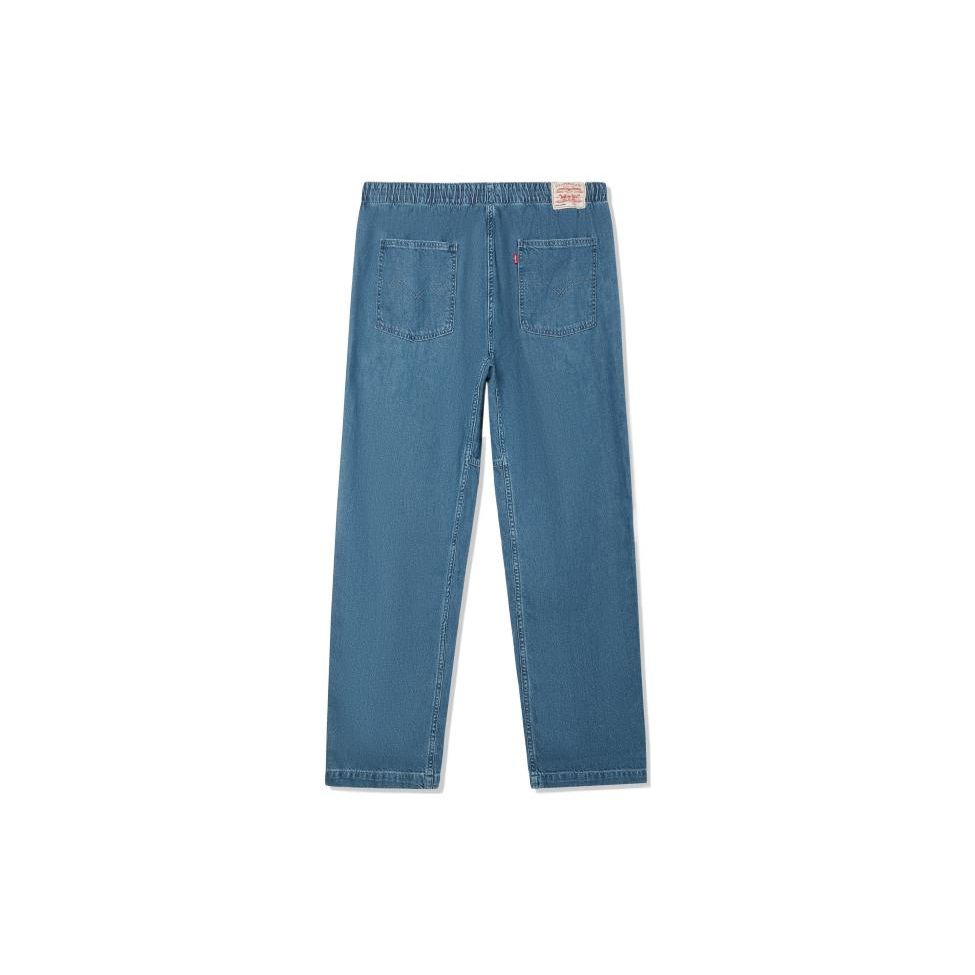Levis SS22 Solid Color Loose Fit Casual Elastic Denim Pants Men Bottoms Blue A2043-0001