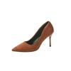 Moda Taglia Grande 34-42 Scarpe da Donna con Tacco Alto Moda Semplici Monocromatiche Tacco Alto Sottile a Punta Scarpe Singole Stivaletti da Donna con Tacco