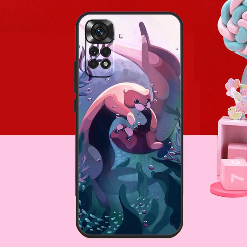 Animal Otter Case For Xiaomi Redmi Note 13 12 11 10 14 15 Pro Plus Redmi 15 C 14C 10C 12C 13C Soft Cover