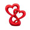 yangyizhi Intertwined Hearts Figurine, 3D Printed Love Statue, Table Centerpiece Sculpture for Living Room Wedding Romantic Gift