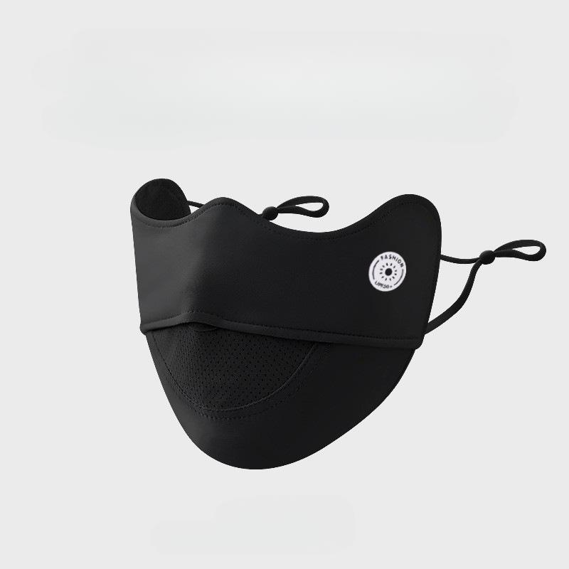 Ice Silk Sunscreen Mask, Female, Summer, Cool and Breathable, Eye Protection, UV Protection, Facial Contouring, Breathable Hole Mask