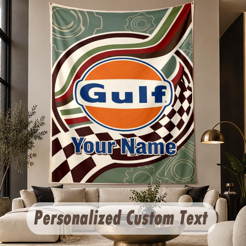 Custom Text Tapestry Gulf Print Wall Tapestry Indoor Living Room Wall Decor