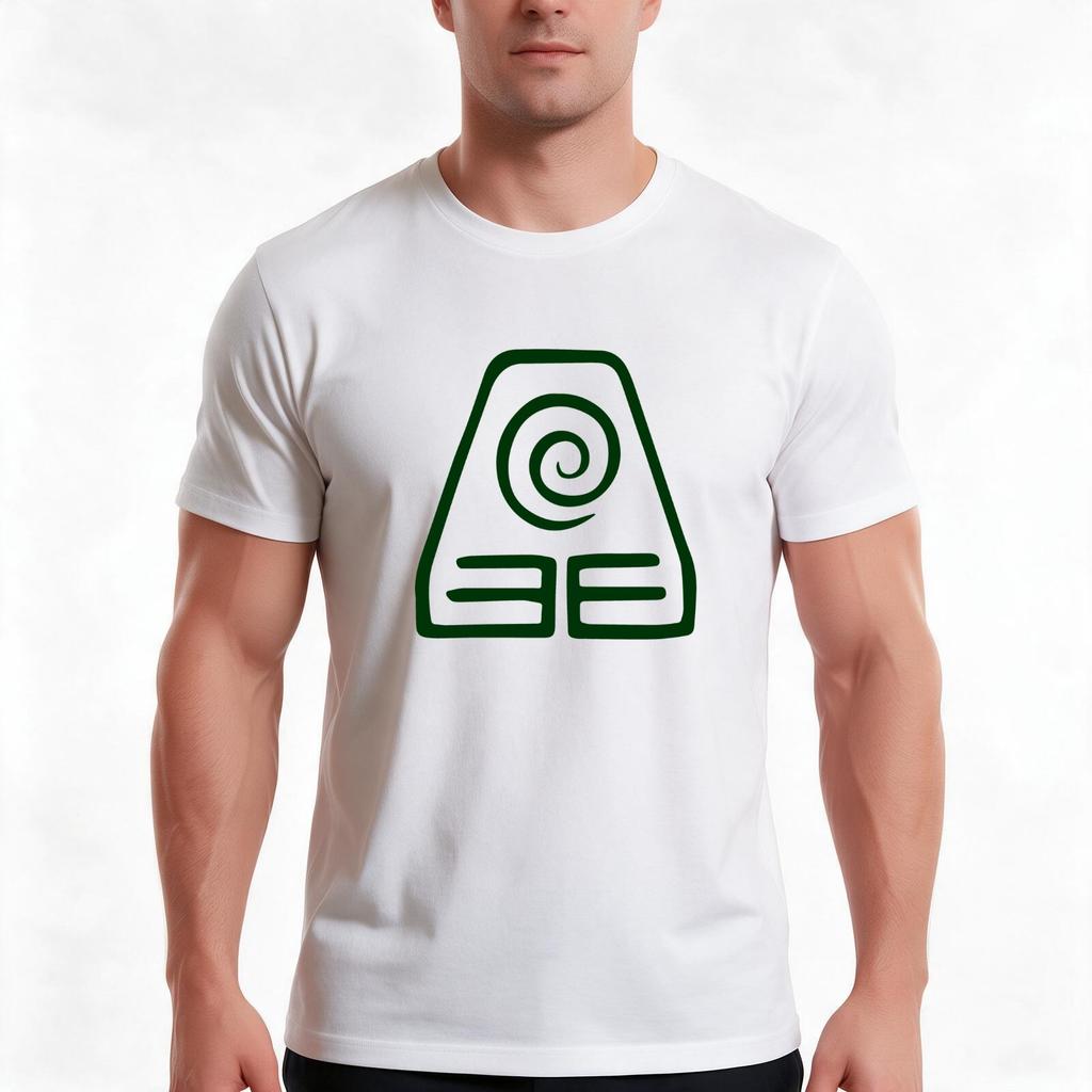 Earthbending Logo TShirt Summer Casual Cotton Tee Oversized Streetwear Tops Vintage Graphic Print Loose Fit Short Sleeve