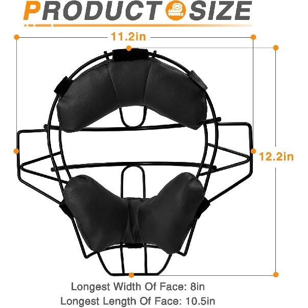 Baseball Catcher Mask Umpire Mask,Full-Face Protection Mask for Baseball,Lightweight Secure Fit Provides Maximum Protection and Comfort – Does Not