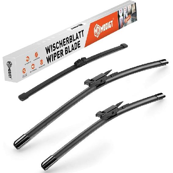 MODIGT Ford Explorer 2011- Windshield Wiper Blades,Original Equipment Replacement Front And Rear Wiper Blades-Pinch Tab 26 +22 +11 (Set Of 3) Pinch Tab 26 +22 +11