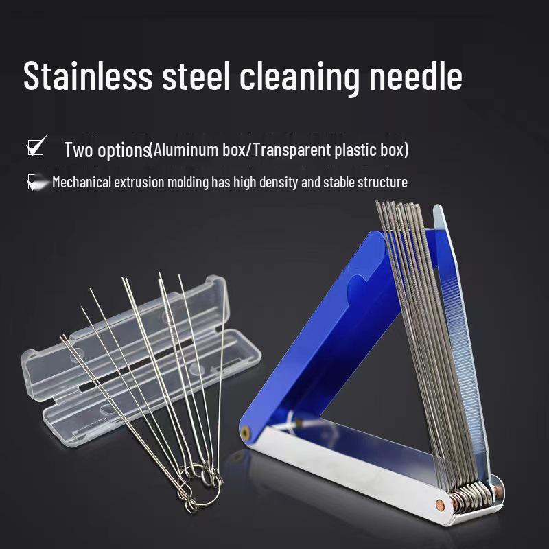 

Иглы для чистки коробок из нержавеющей стали, алюминия и пластика для форсунок и обслуживания горелок Plastic Box Stainless Steel Needle