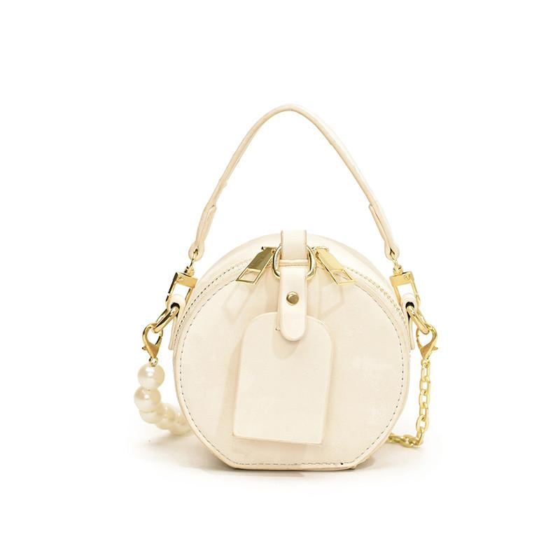 Fashionable Mini Pearl Round Bag For Kids Stylish Chain Shoulder Bag In Various Colors