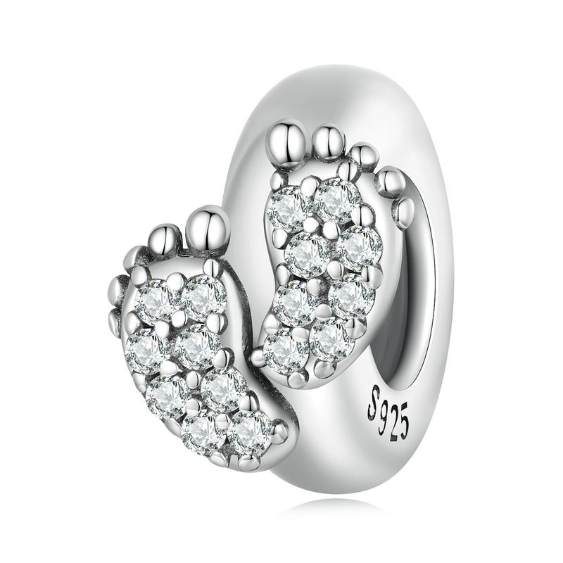 

BAMOER 925 Silver Mother & Daughter Bead Affinity Heart Charm for Women Bracelet Bangle DIY Mother s Day Gift BSC687