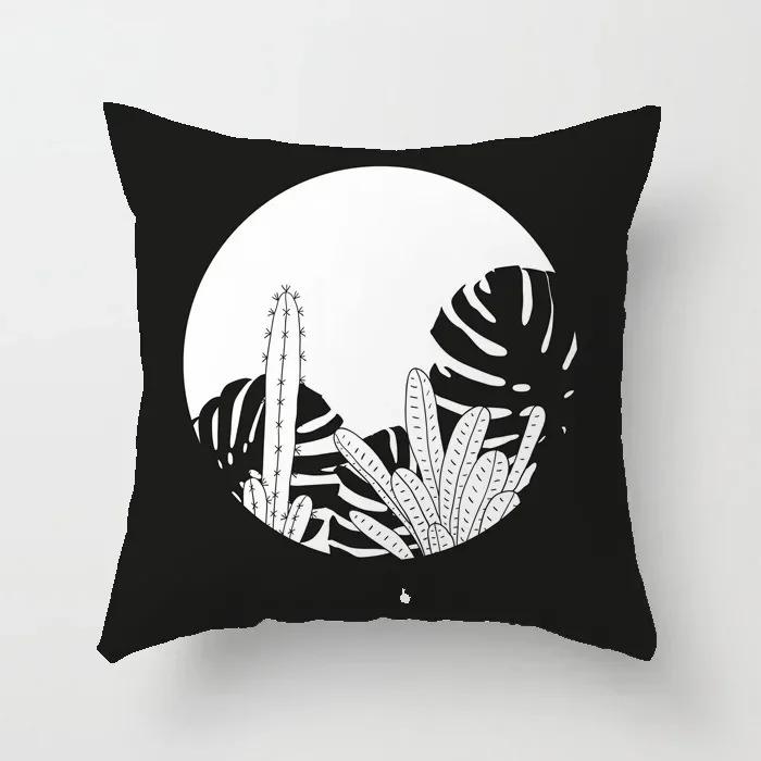 Office Chair Cushion Cover Creative Cartoon Cactus Print Pillow Cover Fashionable Luxury Home Decoration