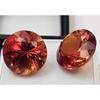 Stunning Natural Padparadscha Sapphire 21-22 Ct Round Cut Pair Loose Gemstone