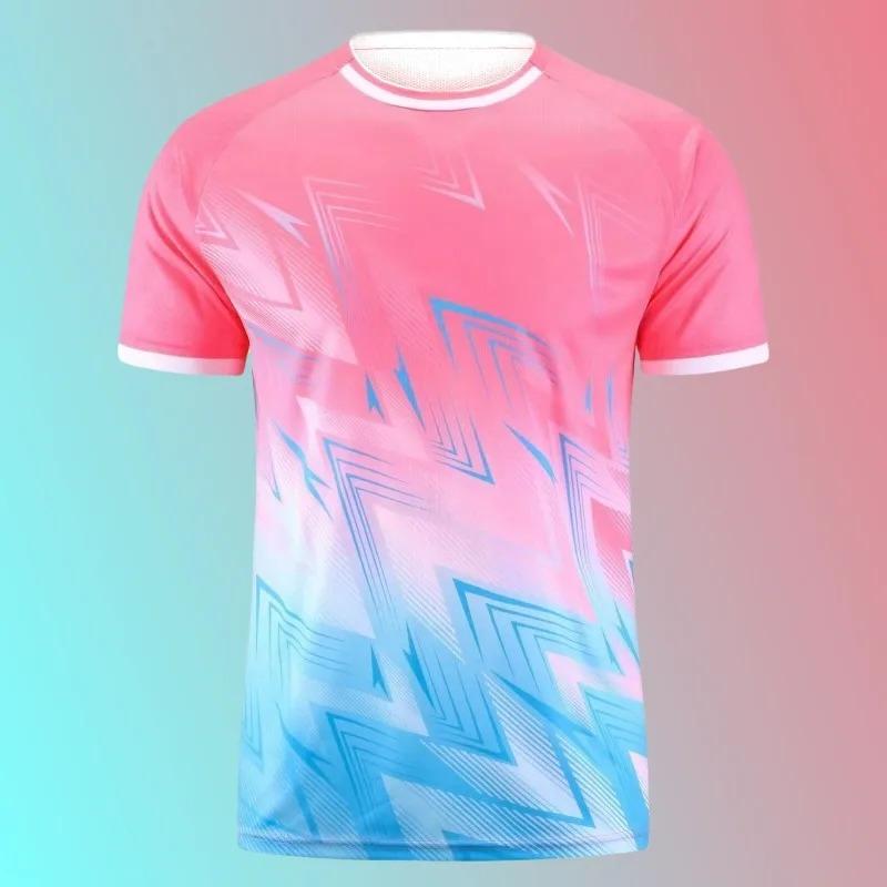 Vară Nou Tabără de Antrenament Tenis de Masă și Badminton Sport Tricou cu Mânecă Scurtă Imprimat 3D Uscare Rapidă