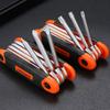 Przenośny Składany Zestaw 8 w 1 Wkrętak Narzędzie Ręczne Klucz Sześciokątny Klucz Sześciokątny