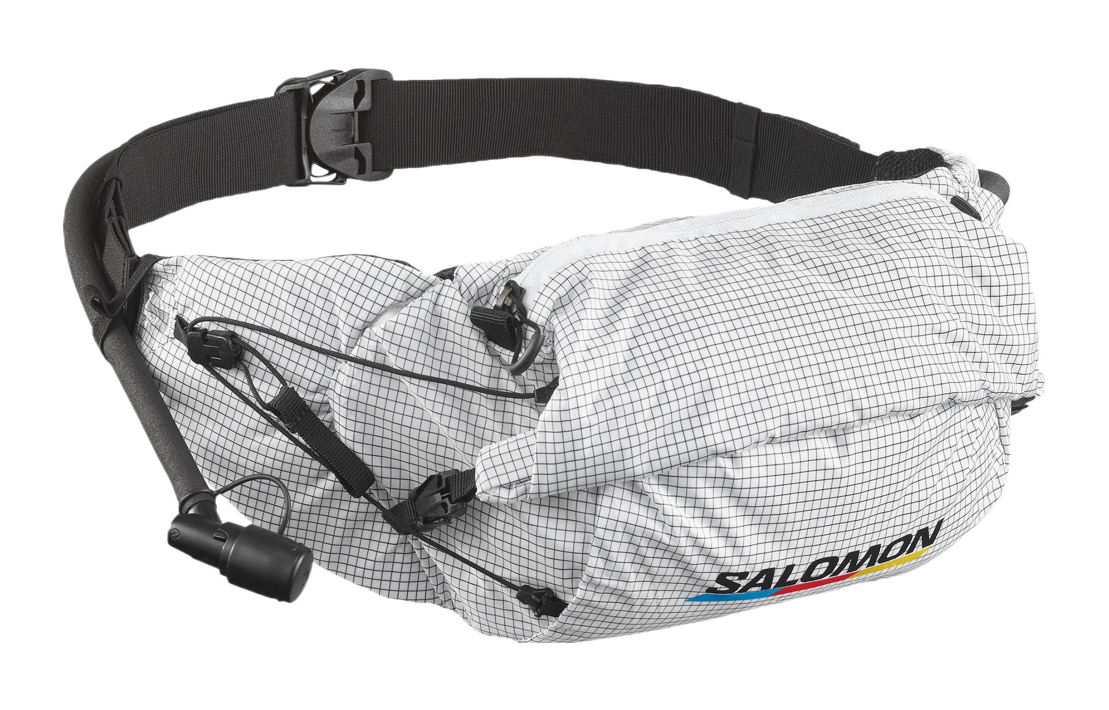 SALOMON 3L Fanny Pack Outdoor Bag Nylon White & Black Unisex LC2092100-C20921