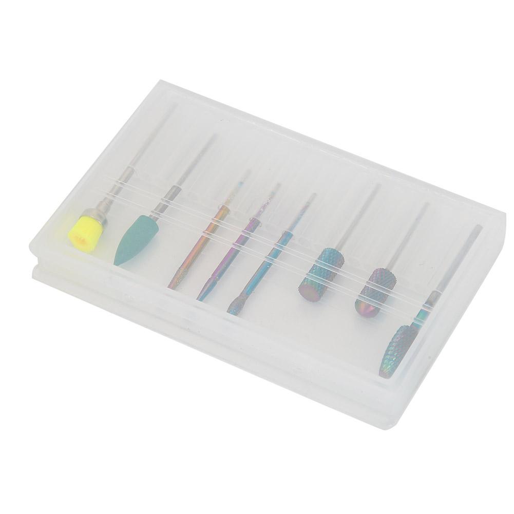 

8pcs Nail Drill Bits Manicure Replacement Polishing Head Set Nail Polisher Accessory