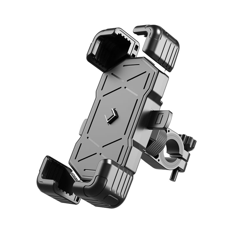 This motorcycle smartphone holder is made of thick silicone and a durable offering vibration absorption and It features and easy compatible with