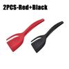 2 in 1 Nylon Grip Flip Tongs Egg Spatula Tongs Steak Spatula Tongs Clamp Pancake Fried Turners Kitchen Accessories