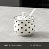 Ceramic Spice Jar Set Home Kitchen Salt Pepper Oil Chili Container Combo