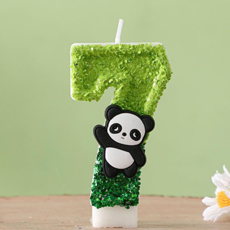 Cute Panda Digital Birthday Cake Party Candles - Hot Selling Item
