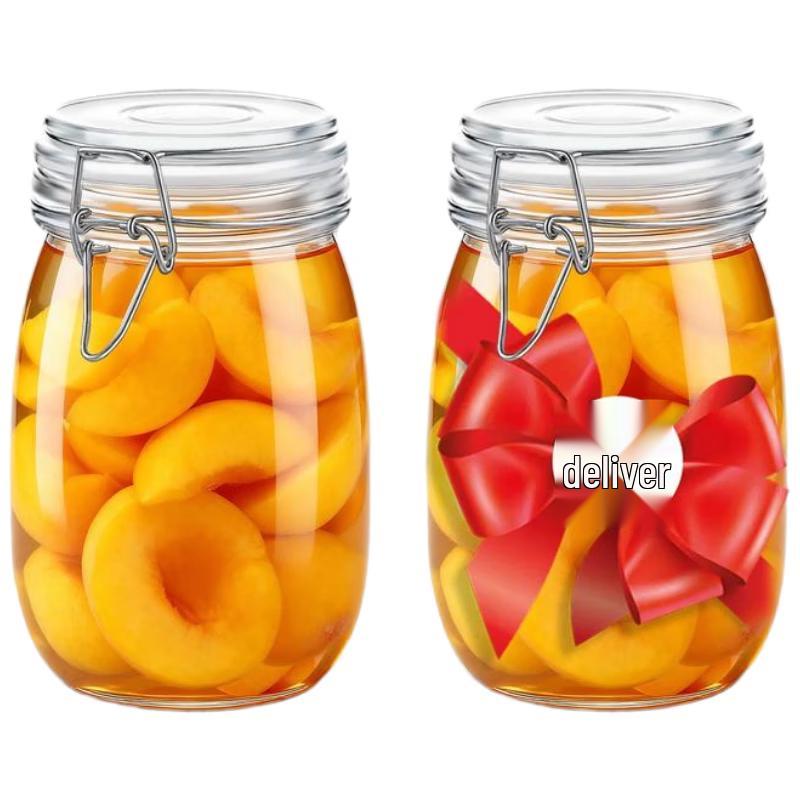 HANDUNYOU Thickened Glass Storage Jar